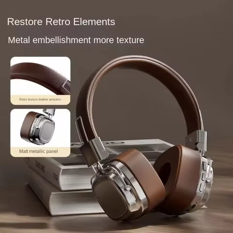 2025 New 5.3 Foldable Wireless Bluetooth Headsets Headset Gamer Choice Retro Over Ear Headphones DJ Stereo Sounds Bluetooth
